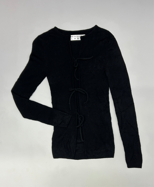 Vicki Cardi in Black Knit