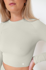 Load image into Gallery viewer, Long Sleeve Sage Top

