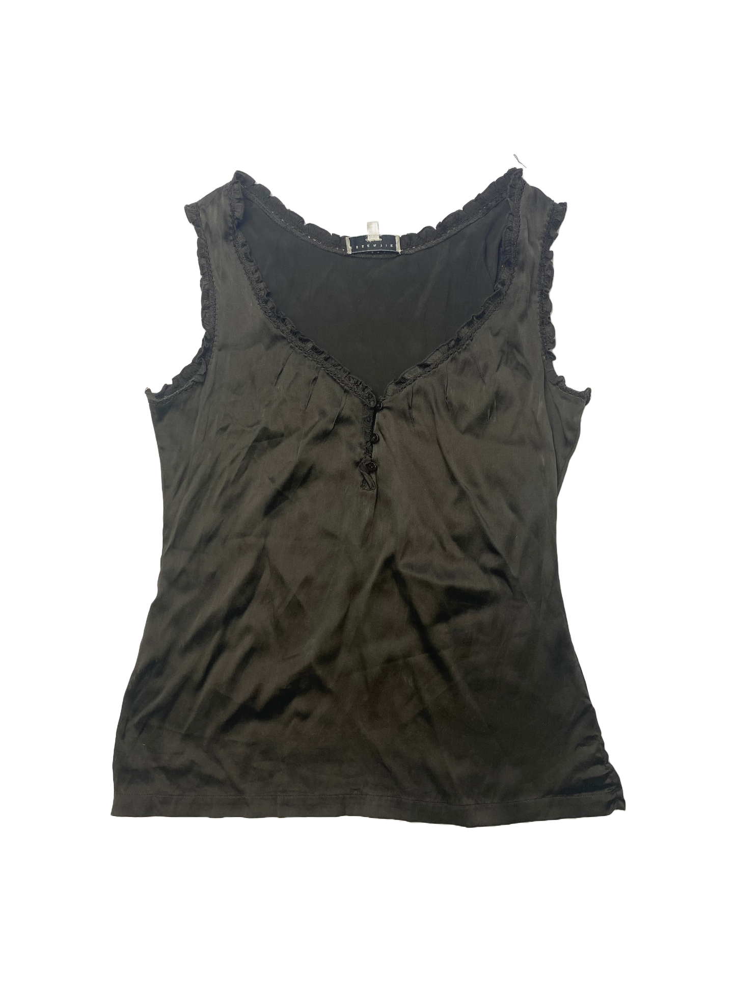 100% Silk Brown Tank - Size 10