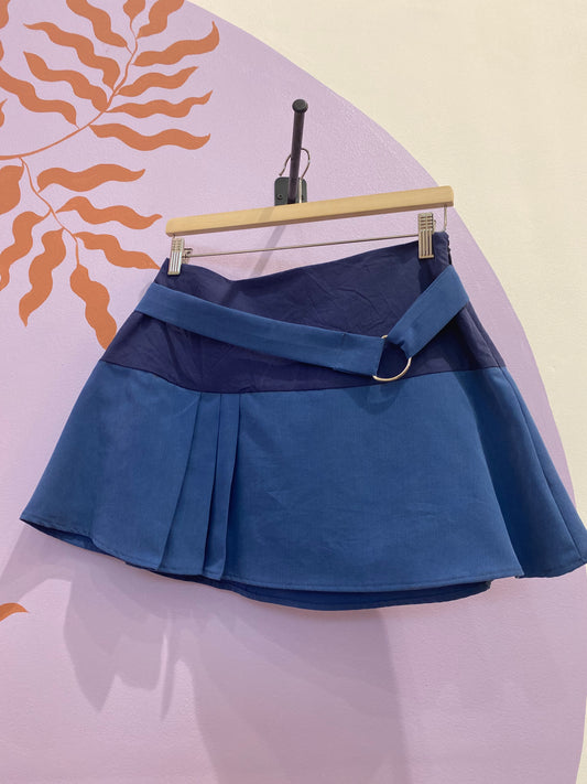 Florence pleated skirt blue