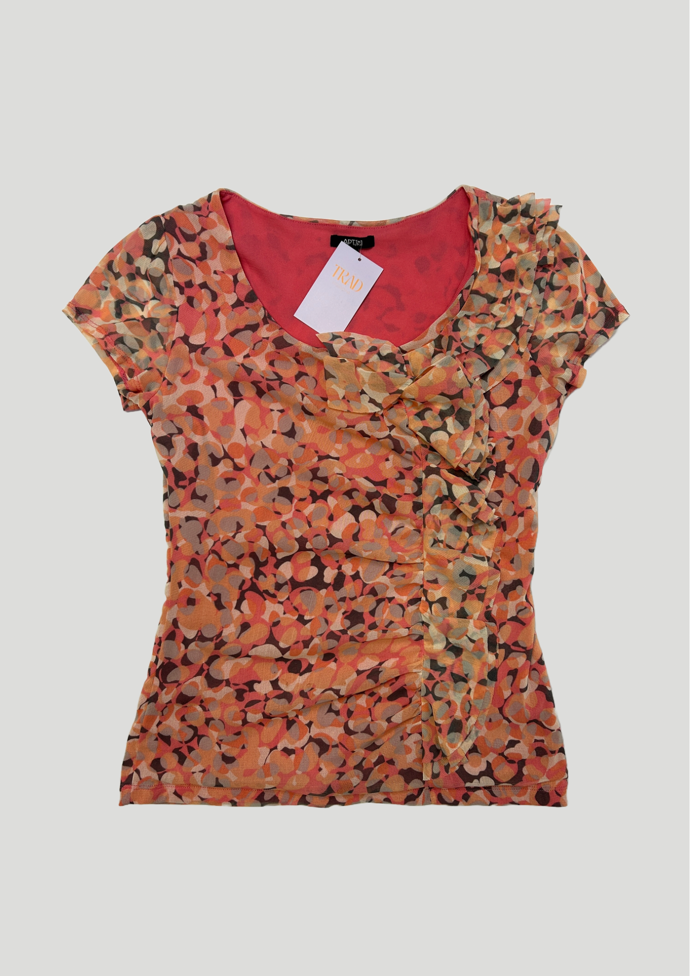 Short Sleeve Floral Top - Size 14