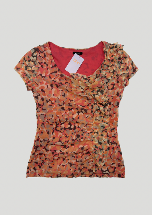 Short Sleeve Floral Top - Size 14