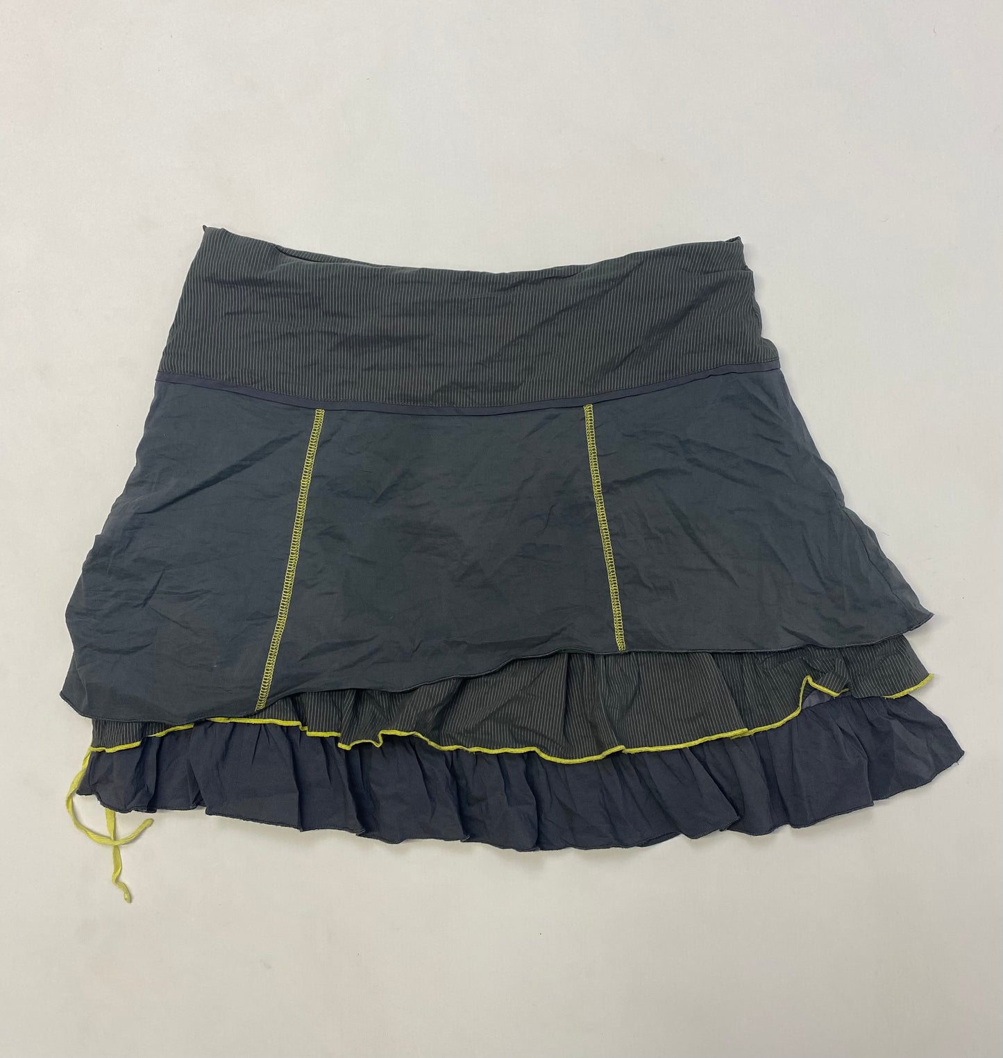 Grey and Yellow Ruffle Skirt - Size 14