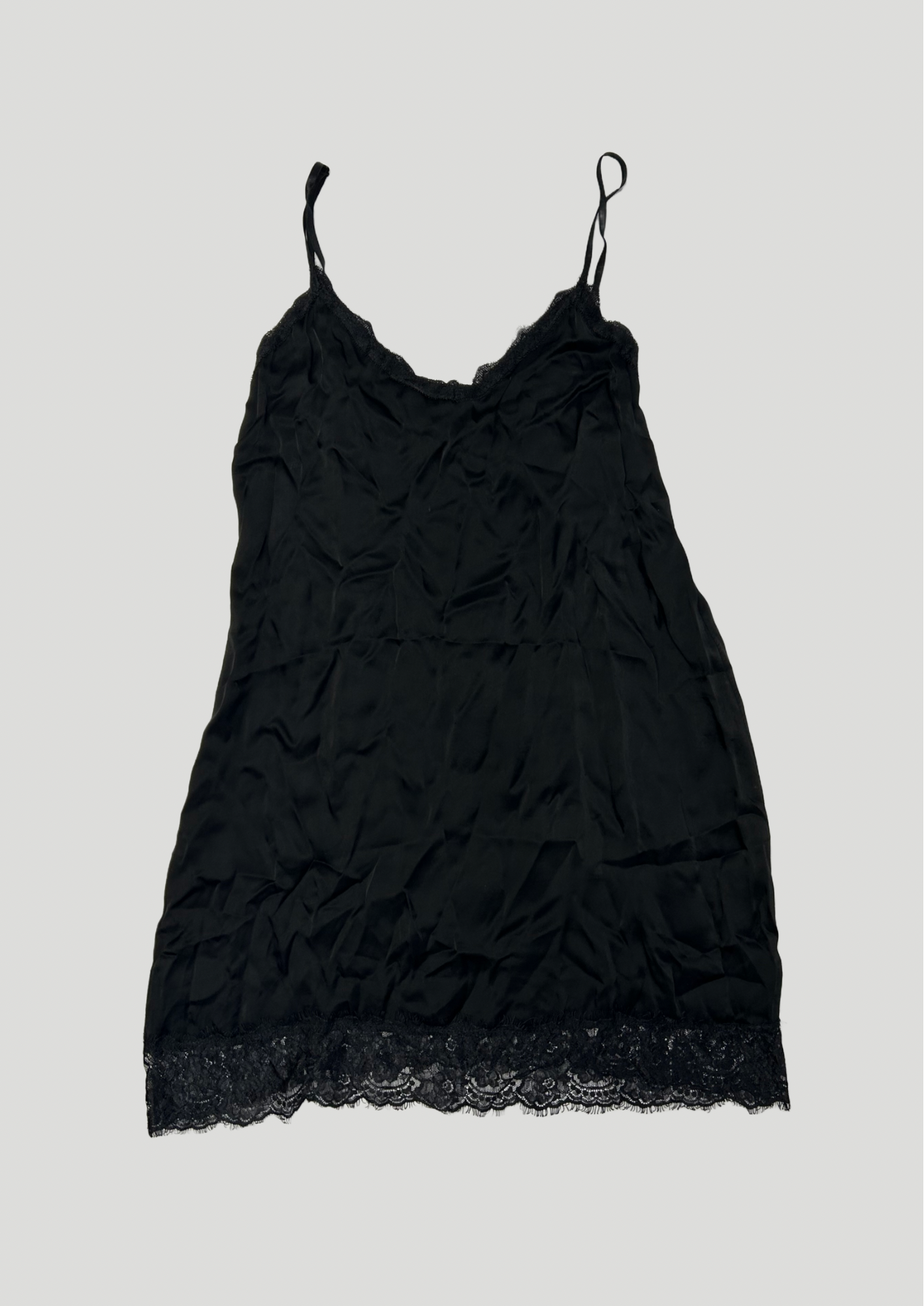 Black Slip Dress - Size 16