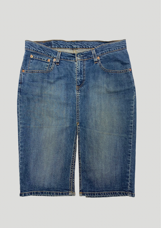 Levi's Double Slit Denim Skirt - Size 18