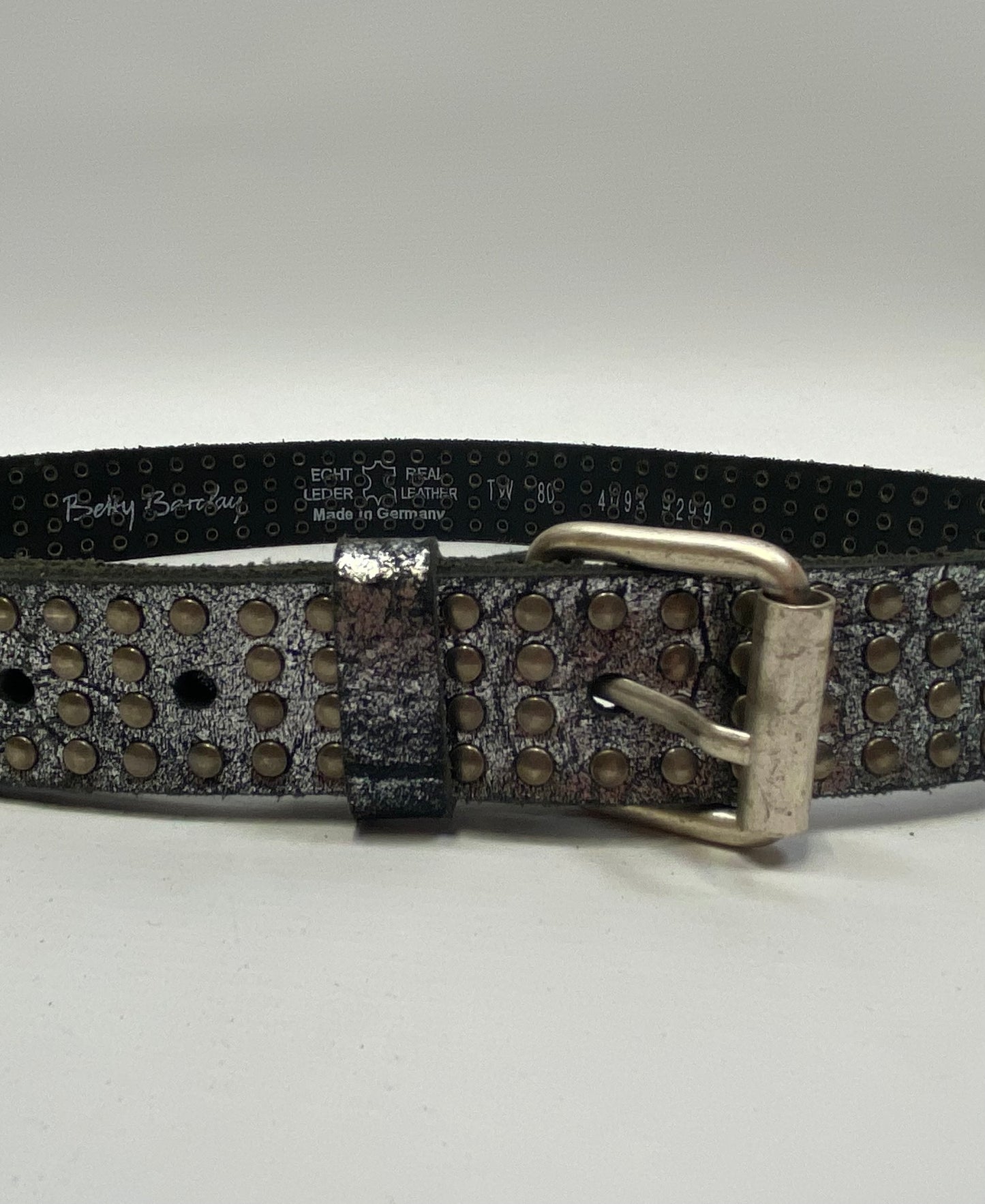 Chrome Brass Stud Belt