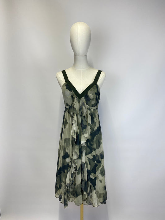 Camo Y2K Ruffle Dress