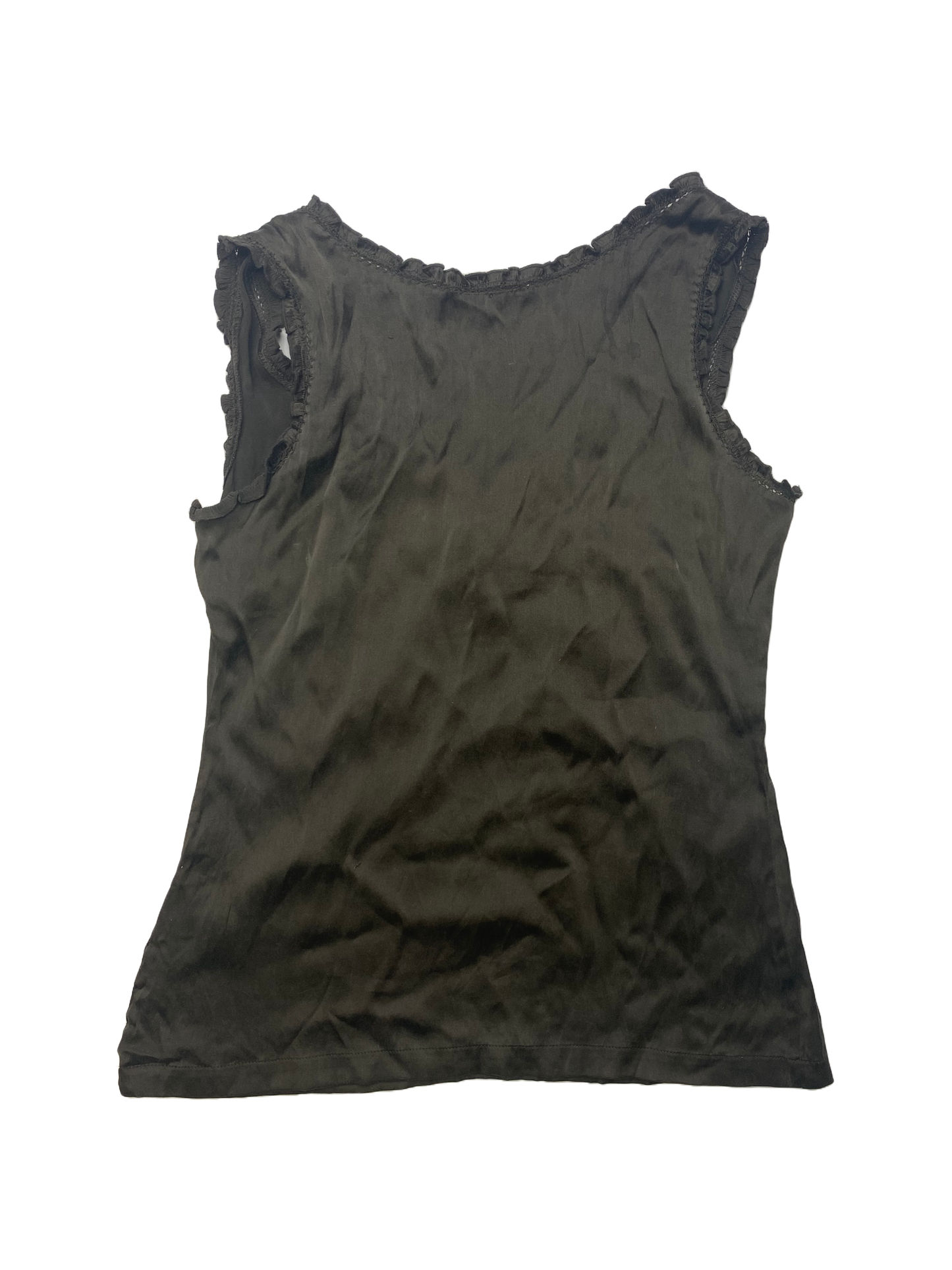 100% Silk Brown Tank - Size 10