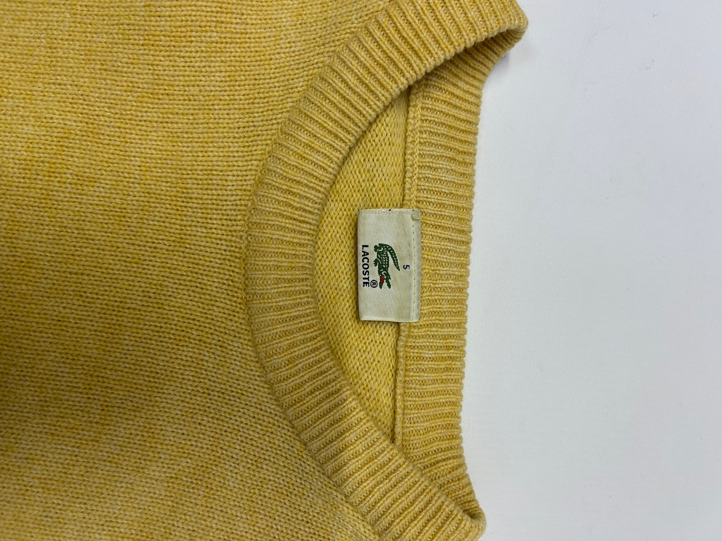 Lacoste Yellow Jumper - Size M