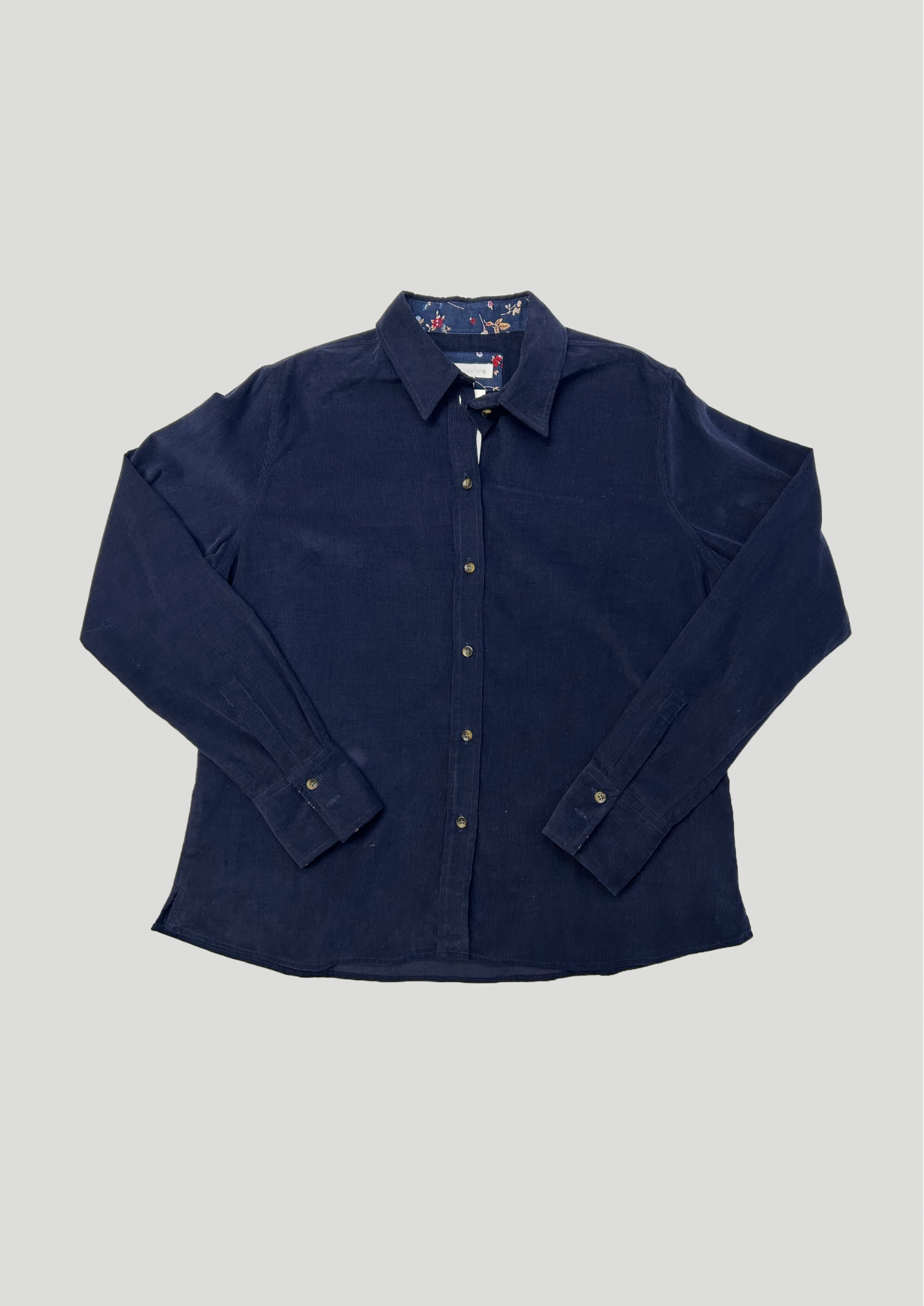 Navy Corduroy Shirt - Size L