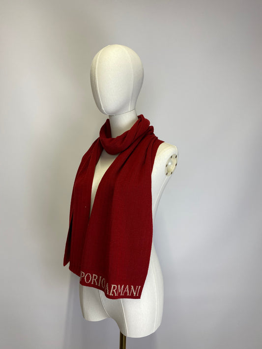 Emporio Armani Deep Red Scarf