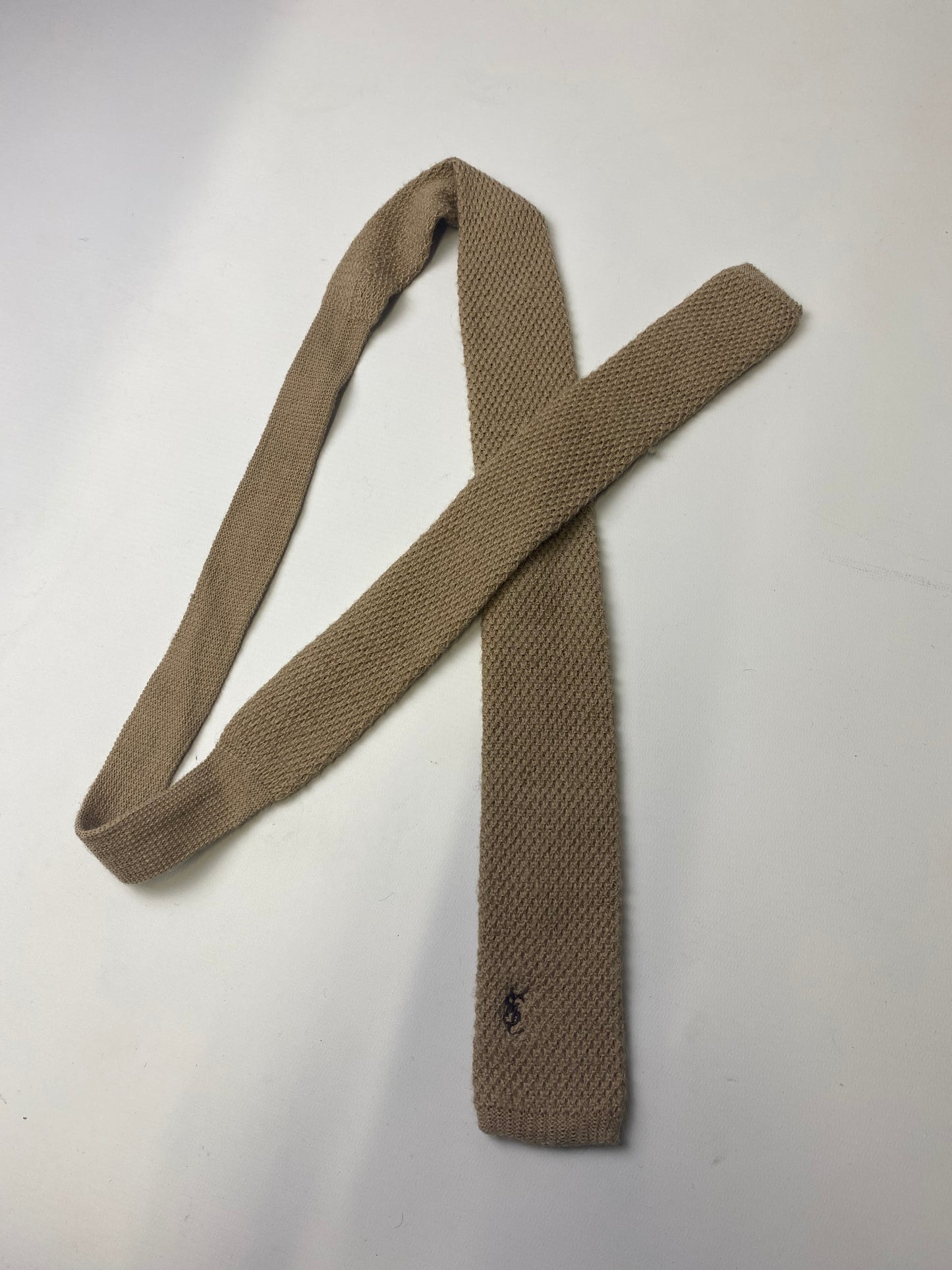 YSL Brown Knitted Tie