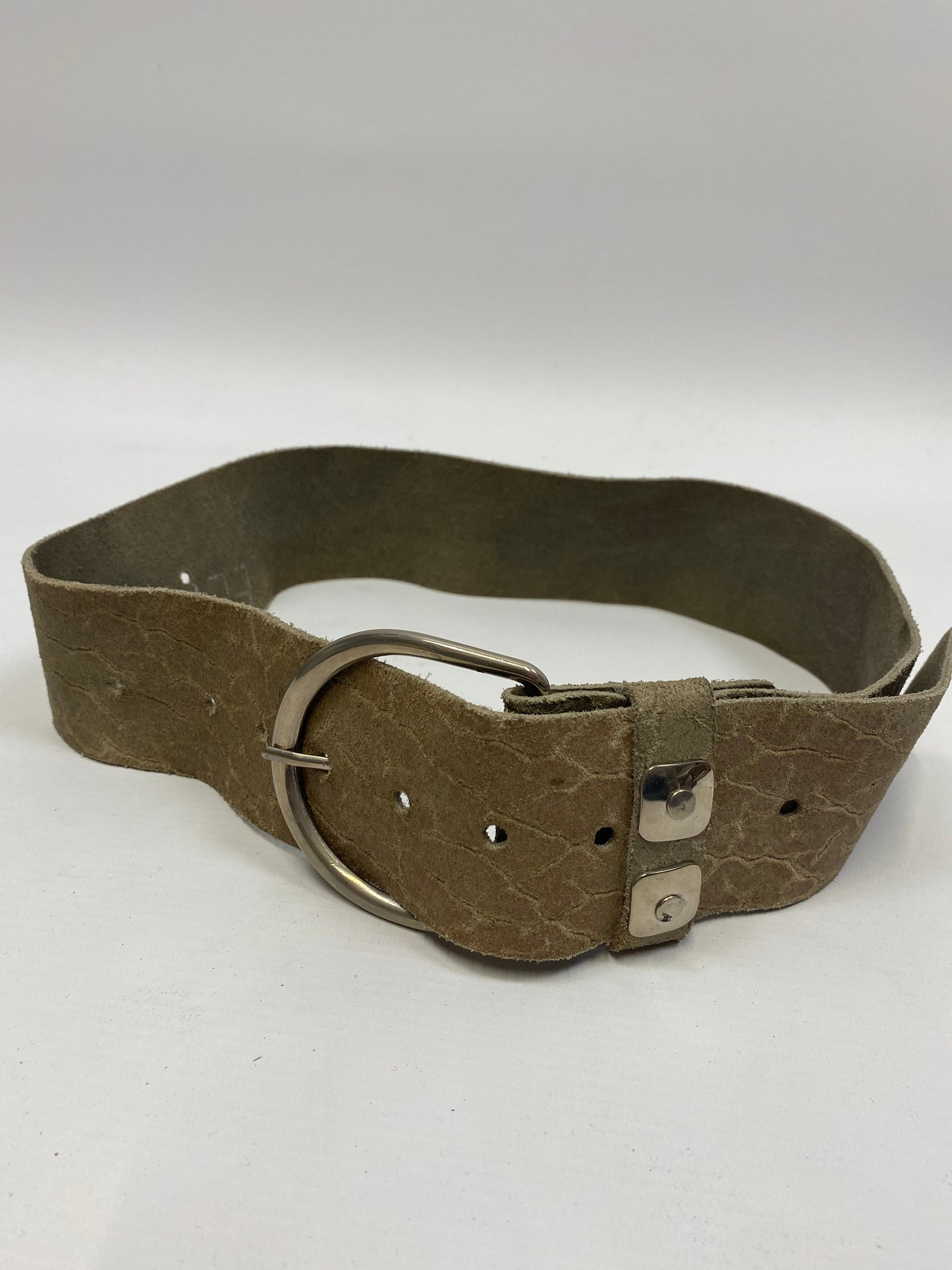 Extra Wide Beige Belt