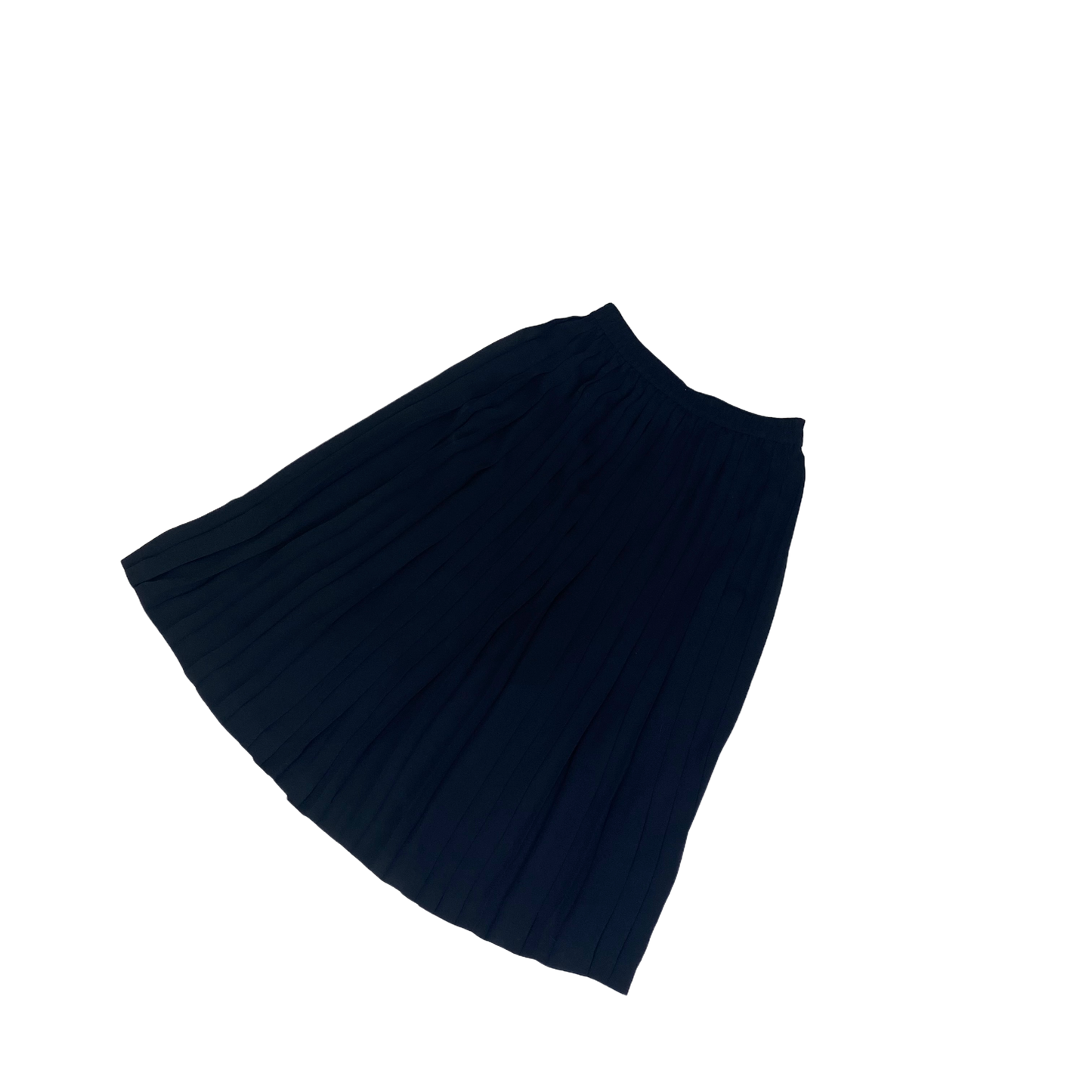 Navy Pleated Skirt - Size 14