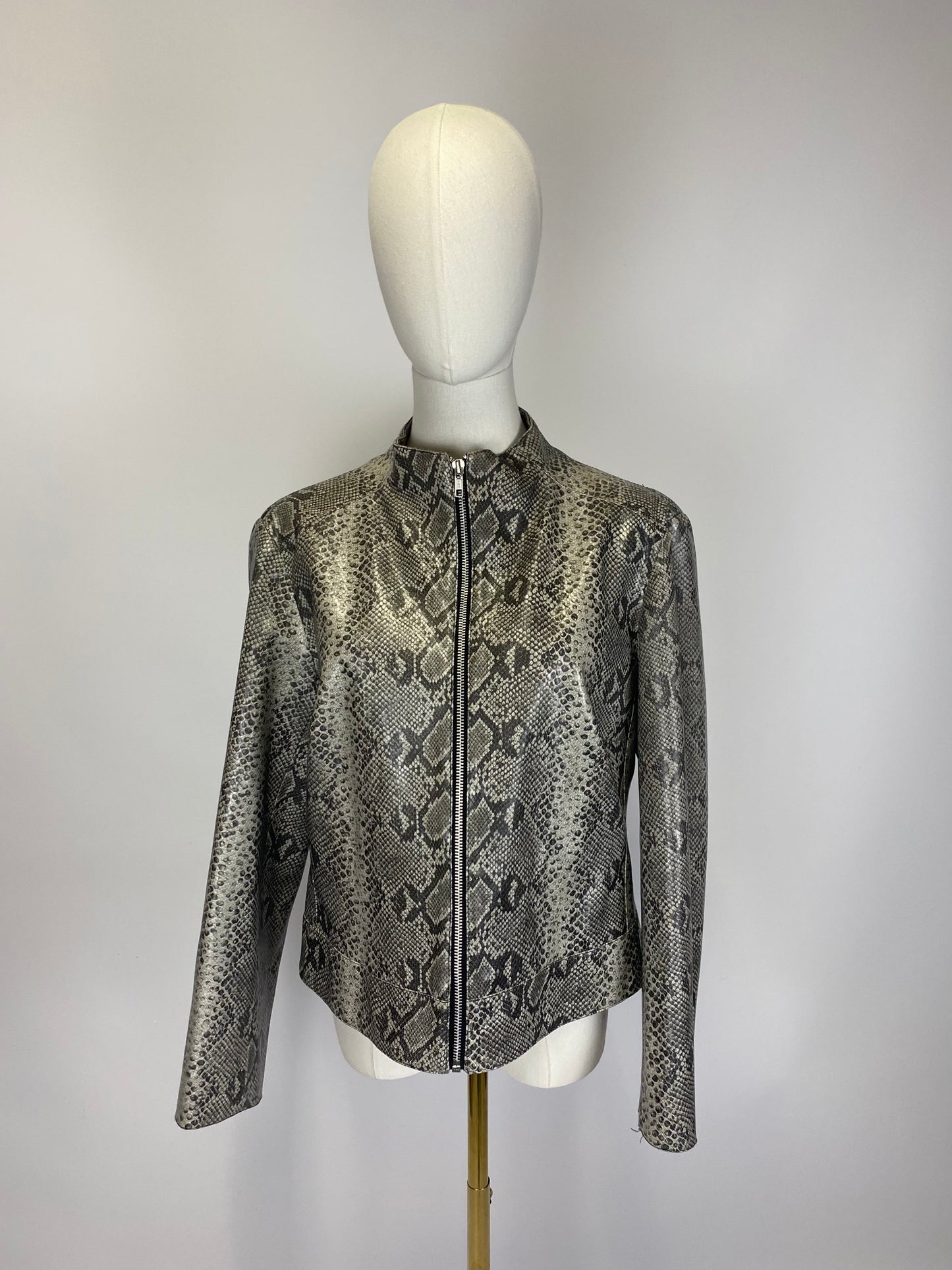 Faux Snakeskin Jacket - Size 14