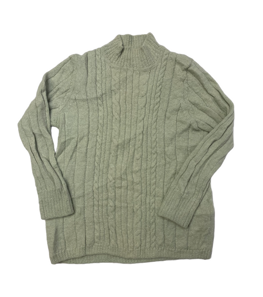 Sage Green Cable Knit Jumper - Size 4