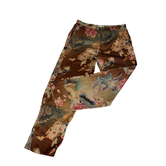 Meisie Floral Printed Trousers - Size 14