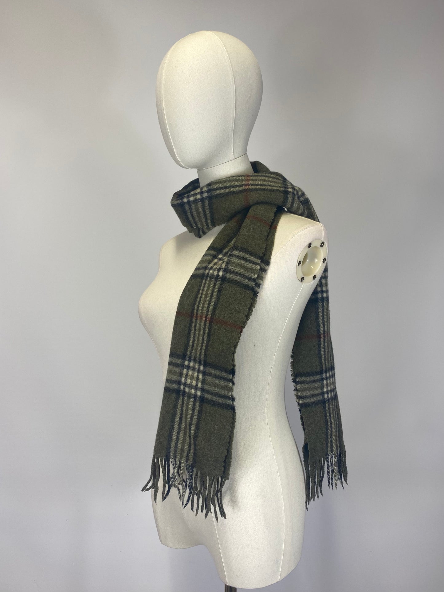 Green Checked Scarf