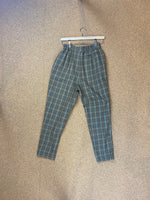 Load image into Gallery viewer, Earth coloured check trousers 25&quot;
