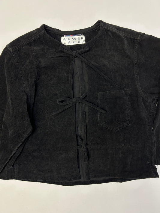 Hollie Shirt in Black Corduroy - Size 10