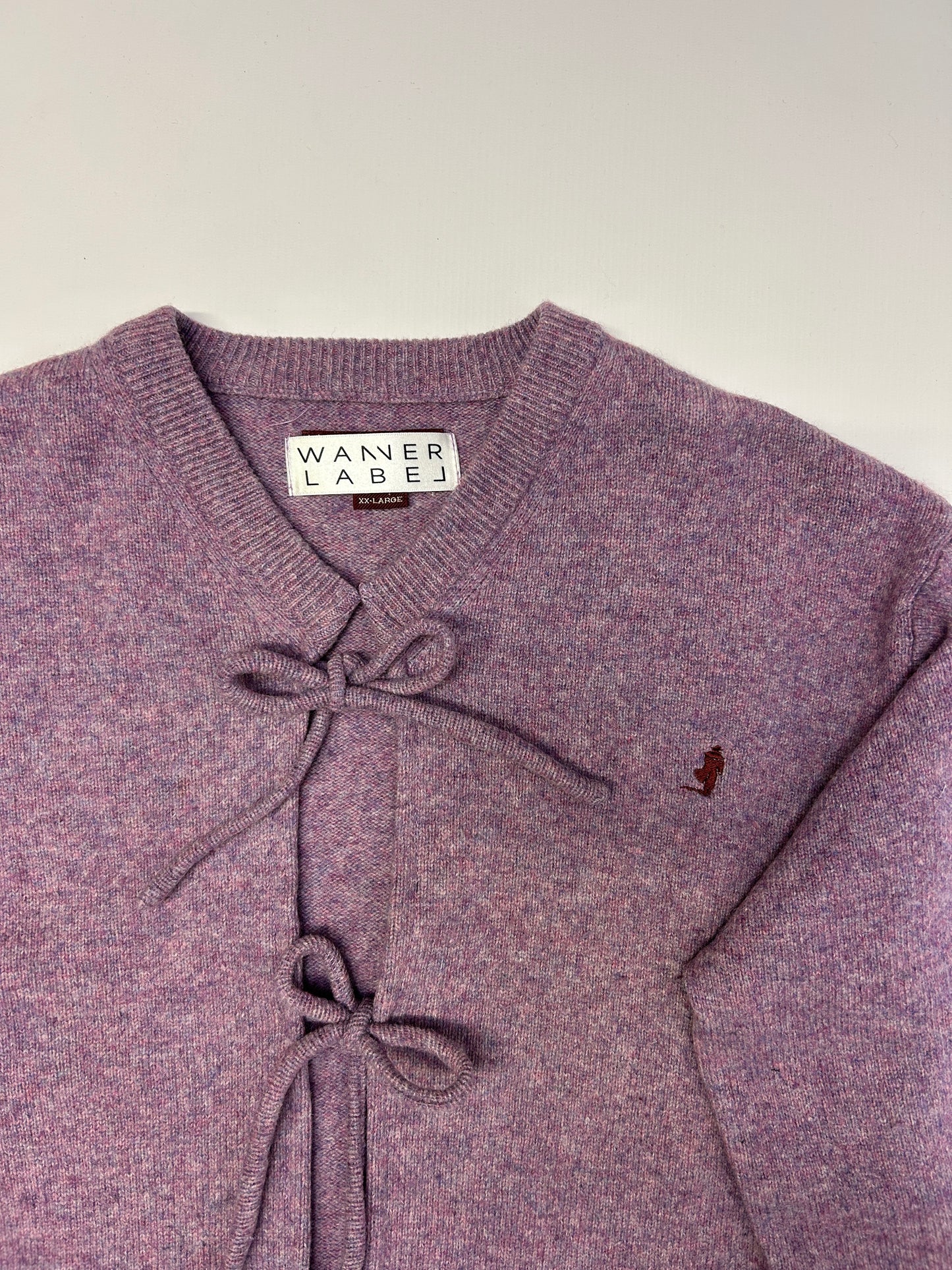 Vicki Cardi in Lilac Wool Knit