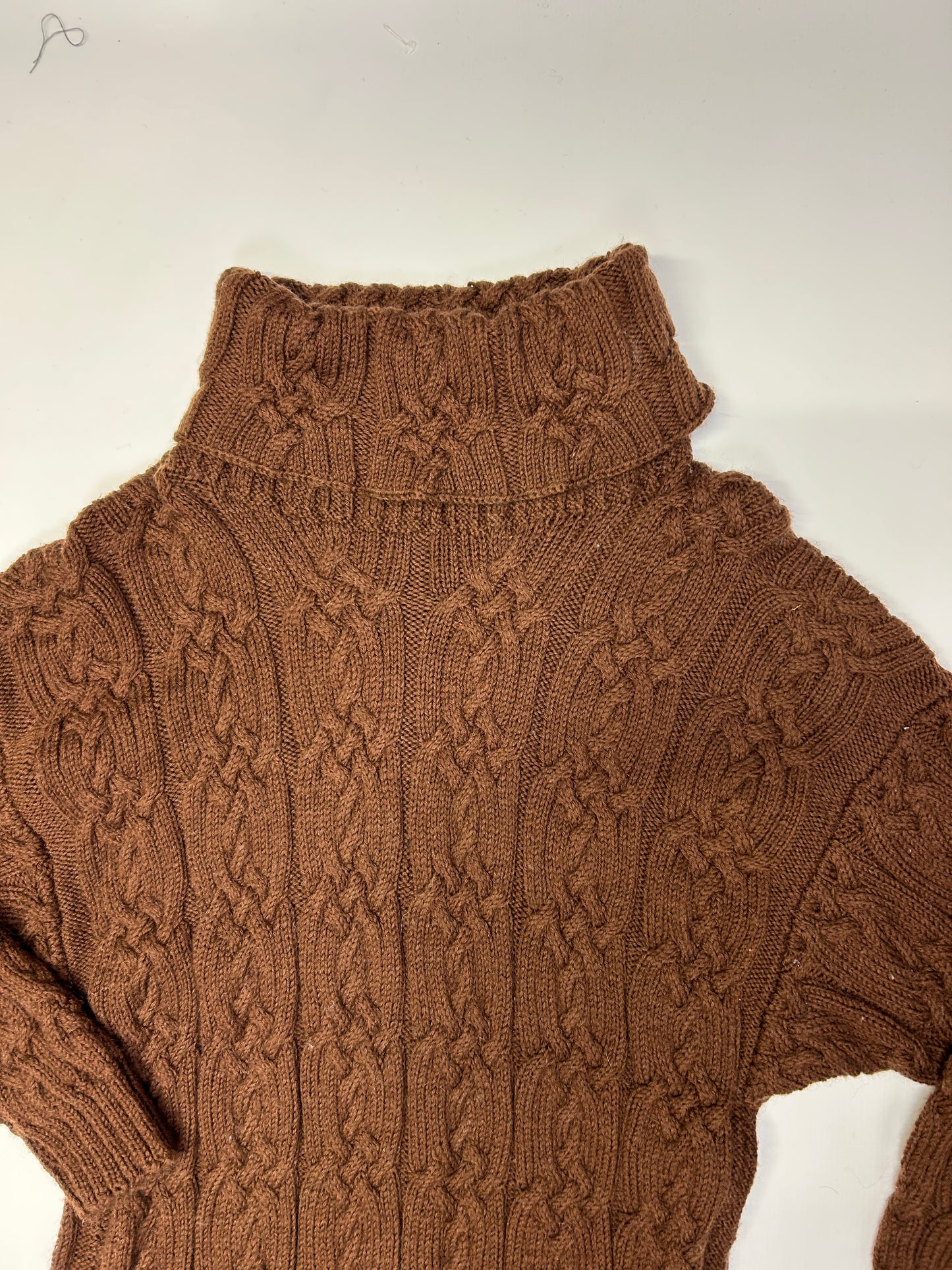 Extra Long Brown Cable Knit - Size 12