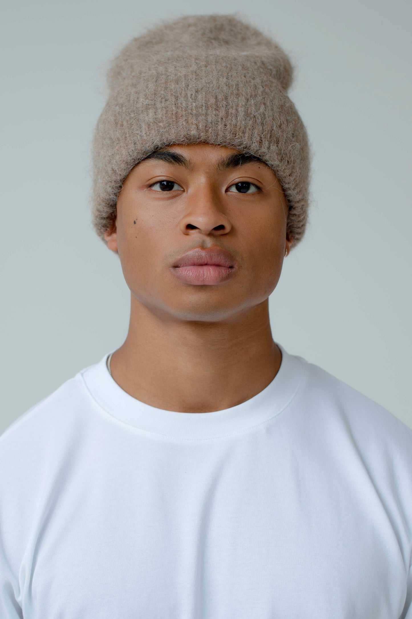 The Alpaca Beanie - Beige Brown - AW23