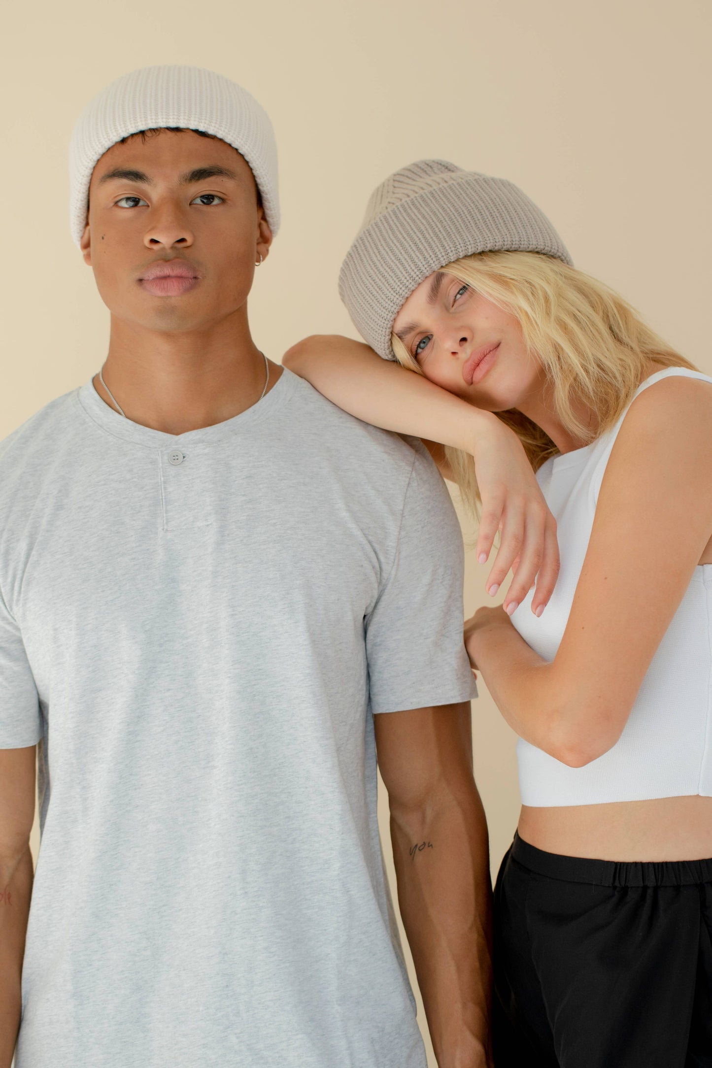 The Merino Wool Beanie - White - AW23