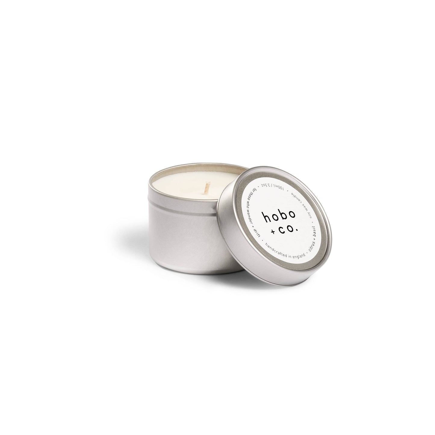 Citrus + Basil Travel Tin Soy Candle