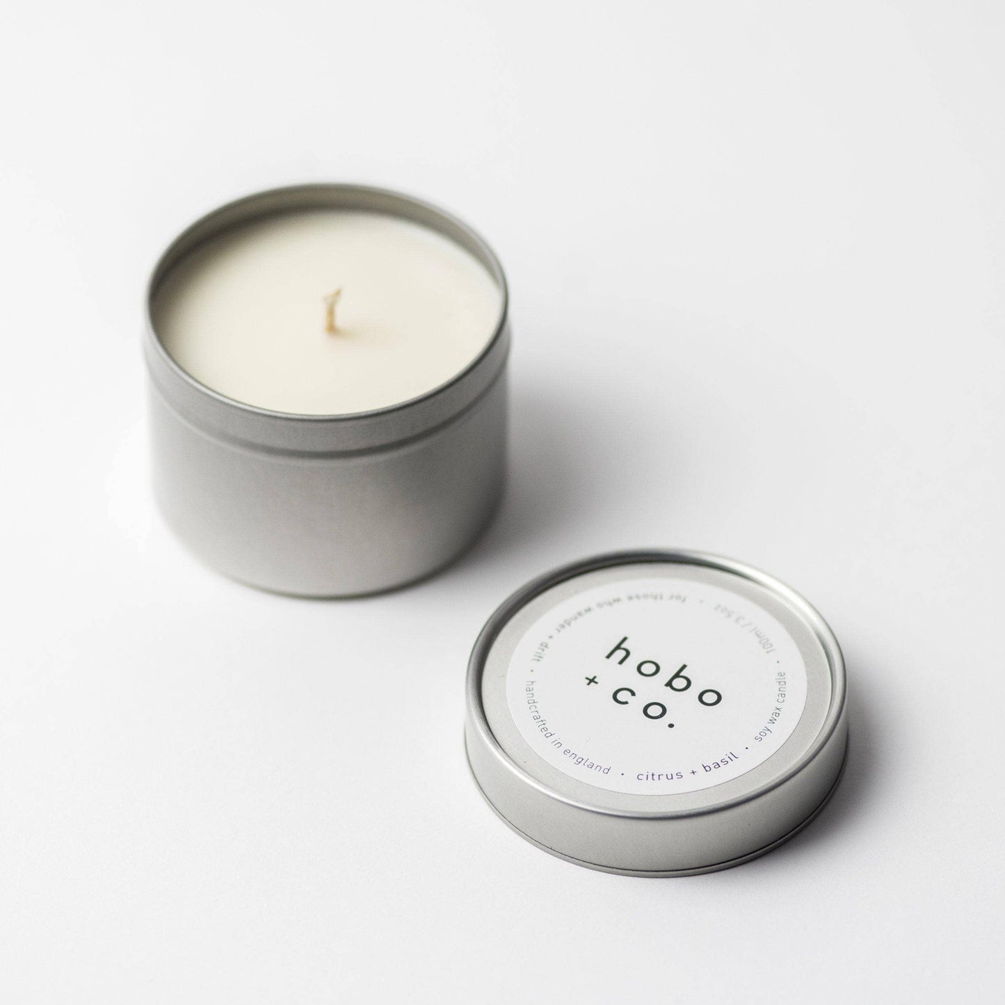 Citrus + Basil Travel Tin Soy Candle