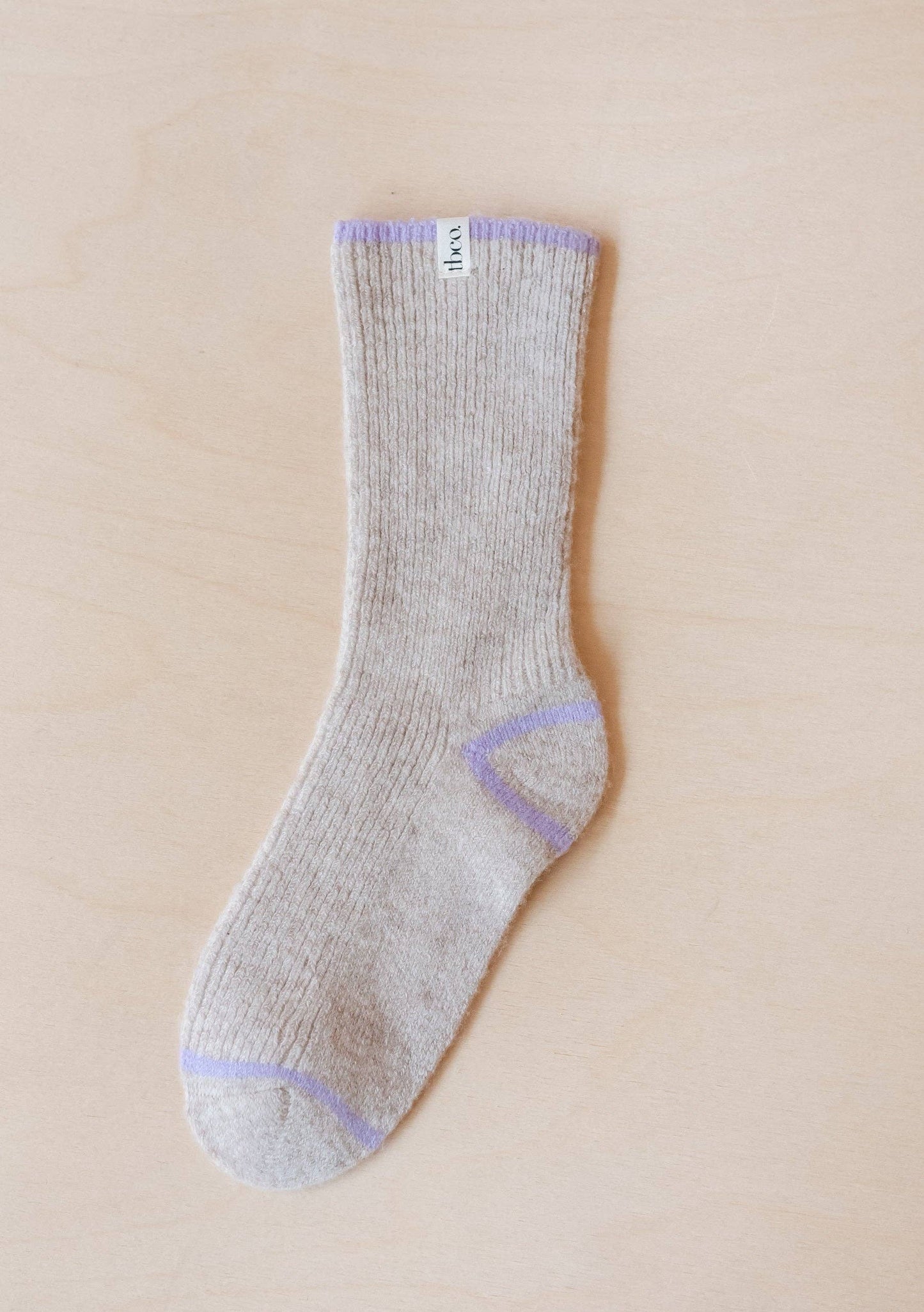 Cashmere & Merino Tipped Socks in Oatmeal